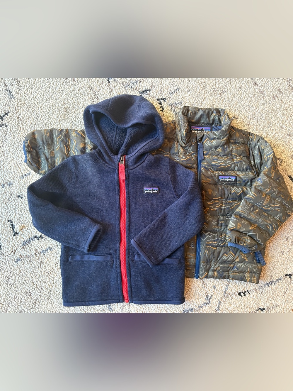 Patagonia jacket and Fleece Hoodie Sz 2T
